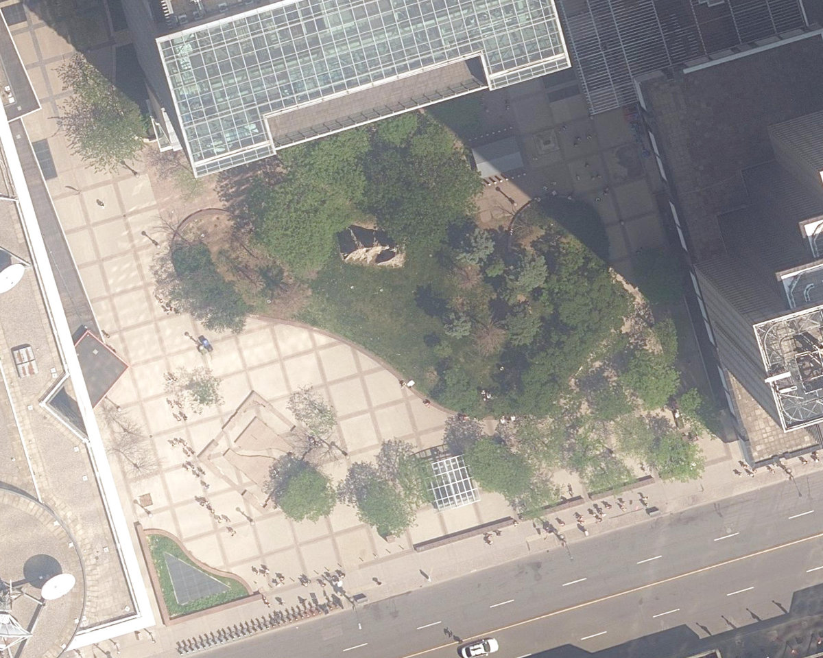 Simcoe Park — aerial / top-down view
