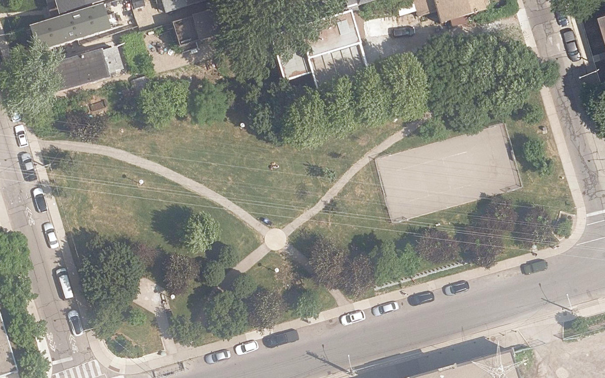 Bartlett Parkette — aerial / top-down view