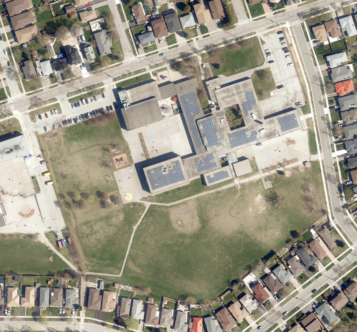 THE ELMS POOL AND COMMUNITY SCHOOL - Building Grounds — site photograph