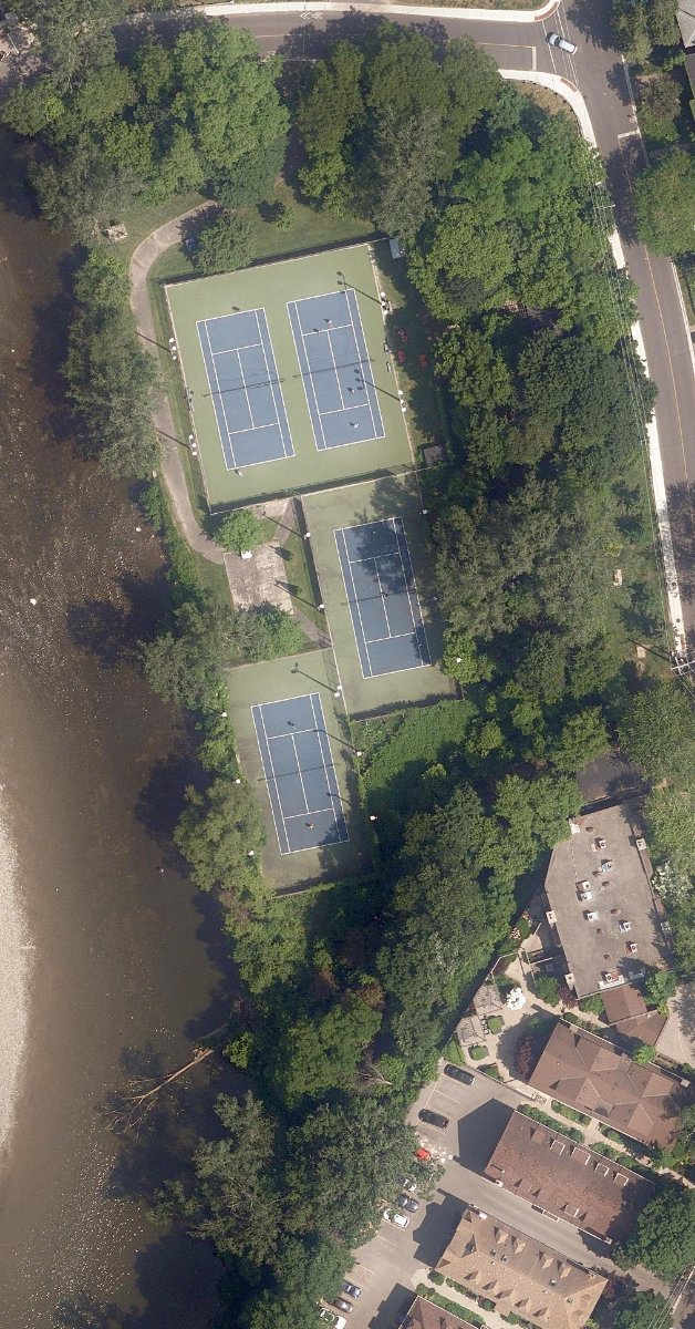 Old Mill Site Park — aerial / top-down view