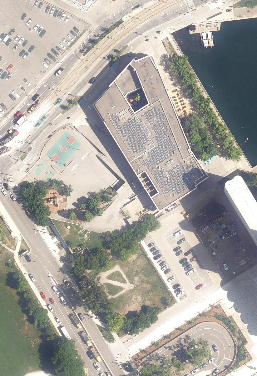 WATERFRONT NEIGHBOURHOOD CENTRE - Building Grounds — aerial / top-down view