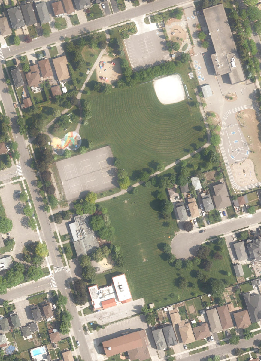 Ancaster Park — aerial / top-down view
