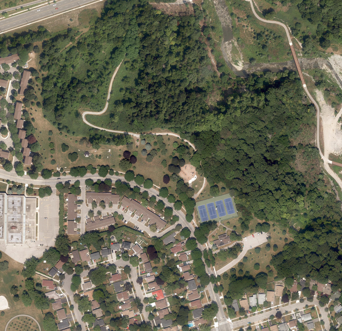 Botany Hill Park — aerial / top-down view