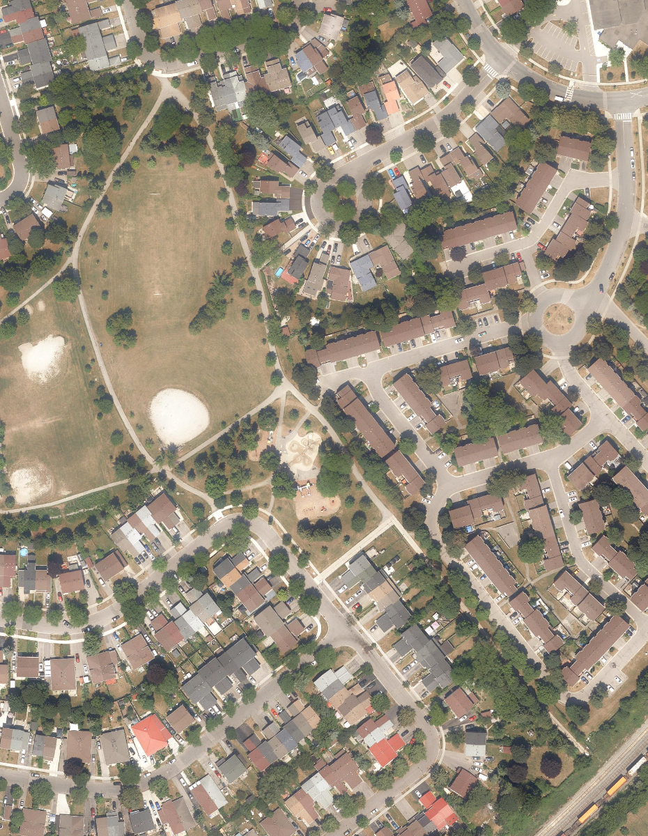 Horseley Hill Park — aerial / top-down view