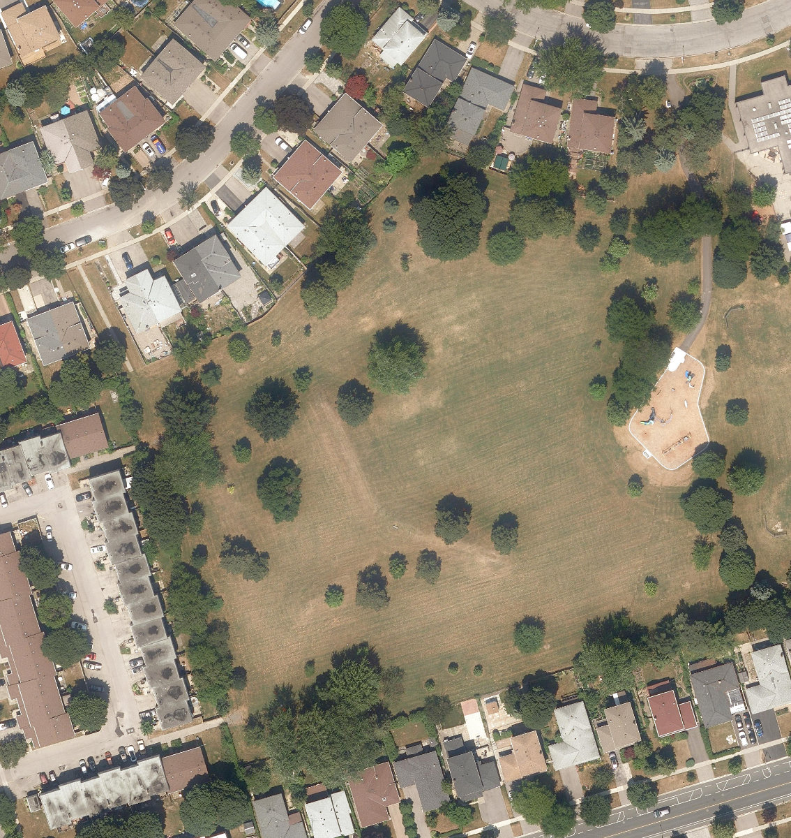 Chartland Park — aerial / top-down view