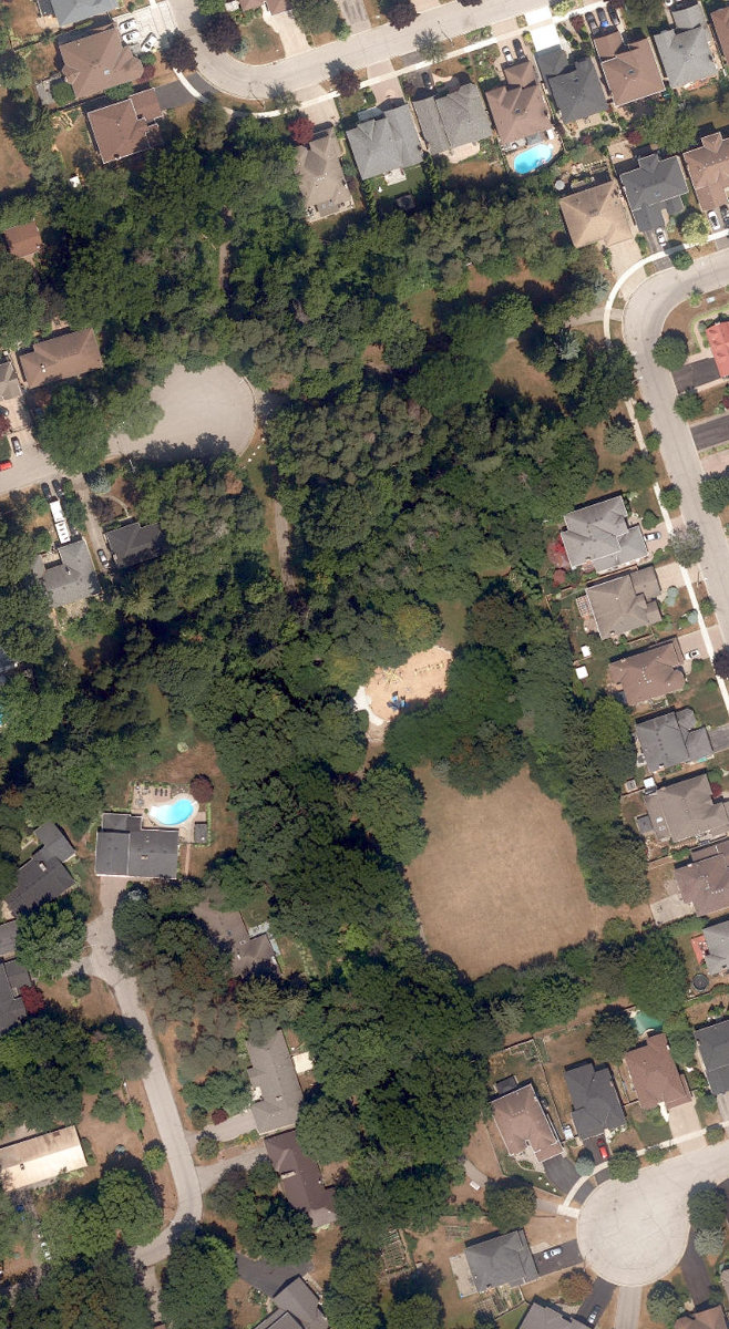 Bramber Woods Park — aerial / top-down view