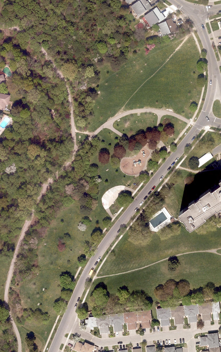 Harryetta Gardens — aerial / top-down view
