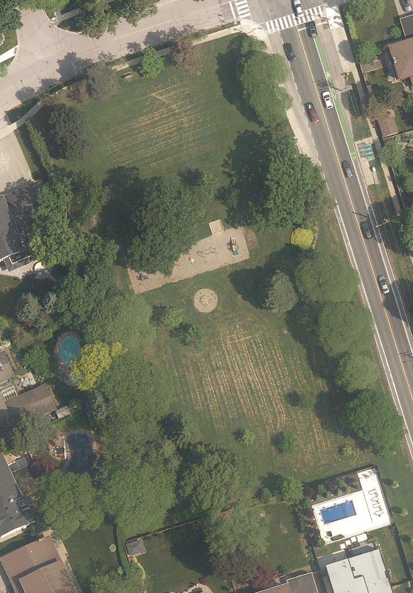 Allanhurst Park — aerial / top-down view